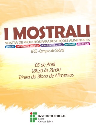 Resultado de imagem para IFCE Sobral promove mostra de produtos para quem tem restriÃ§Ãµes alimentares